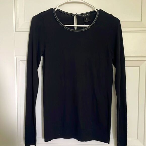 New Ann Taylor Black Long Sleeve Top - Picture 1 of 5